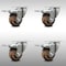 Service Caster 3 Inch SS High Temp Glass Filled Nylon Top Plate Caster Set Total Lock Brake SCC SCC-SSTTL20S314-GFNSHT-4 - alternate 1